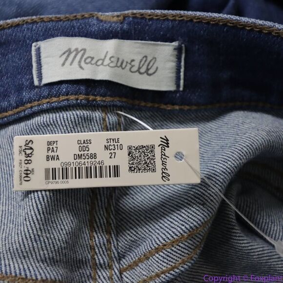 NEW Madewell 9" Mid-Rise Skinny Jeans in Orland Wash: TENCEL™ Denim‎ 27 - Picture 11 of 15
